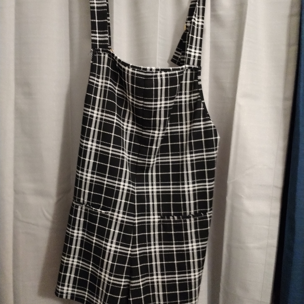 Black and white overalls